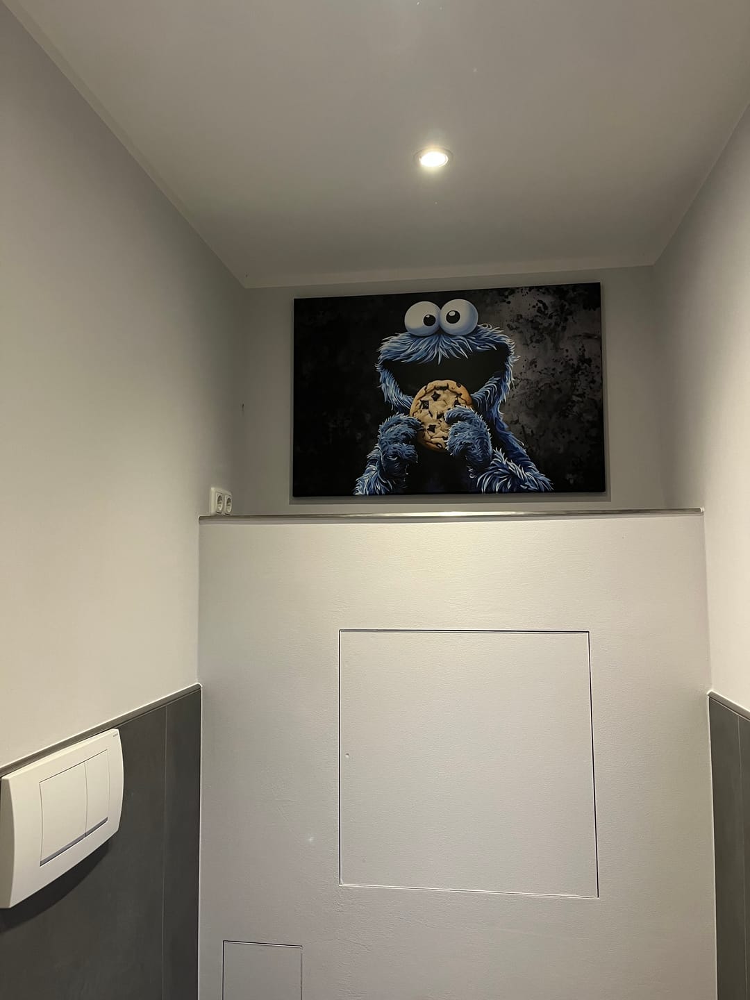 Customer photo review of Leinwandbild Keksmonster Querformat
