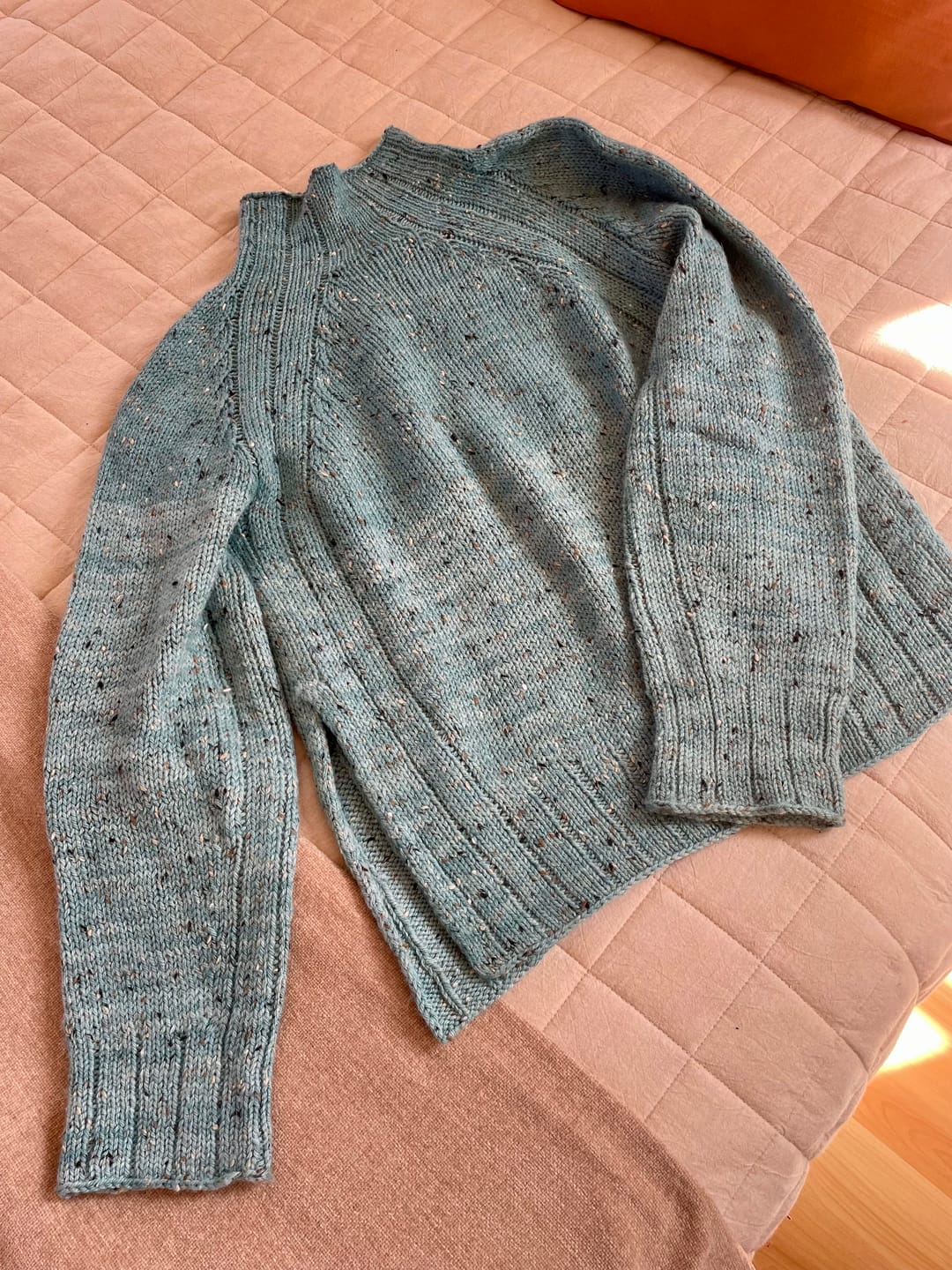 Customer photo review of Merino baby alpaca tweed turquesa osucuro 818 ED