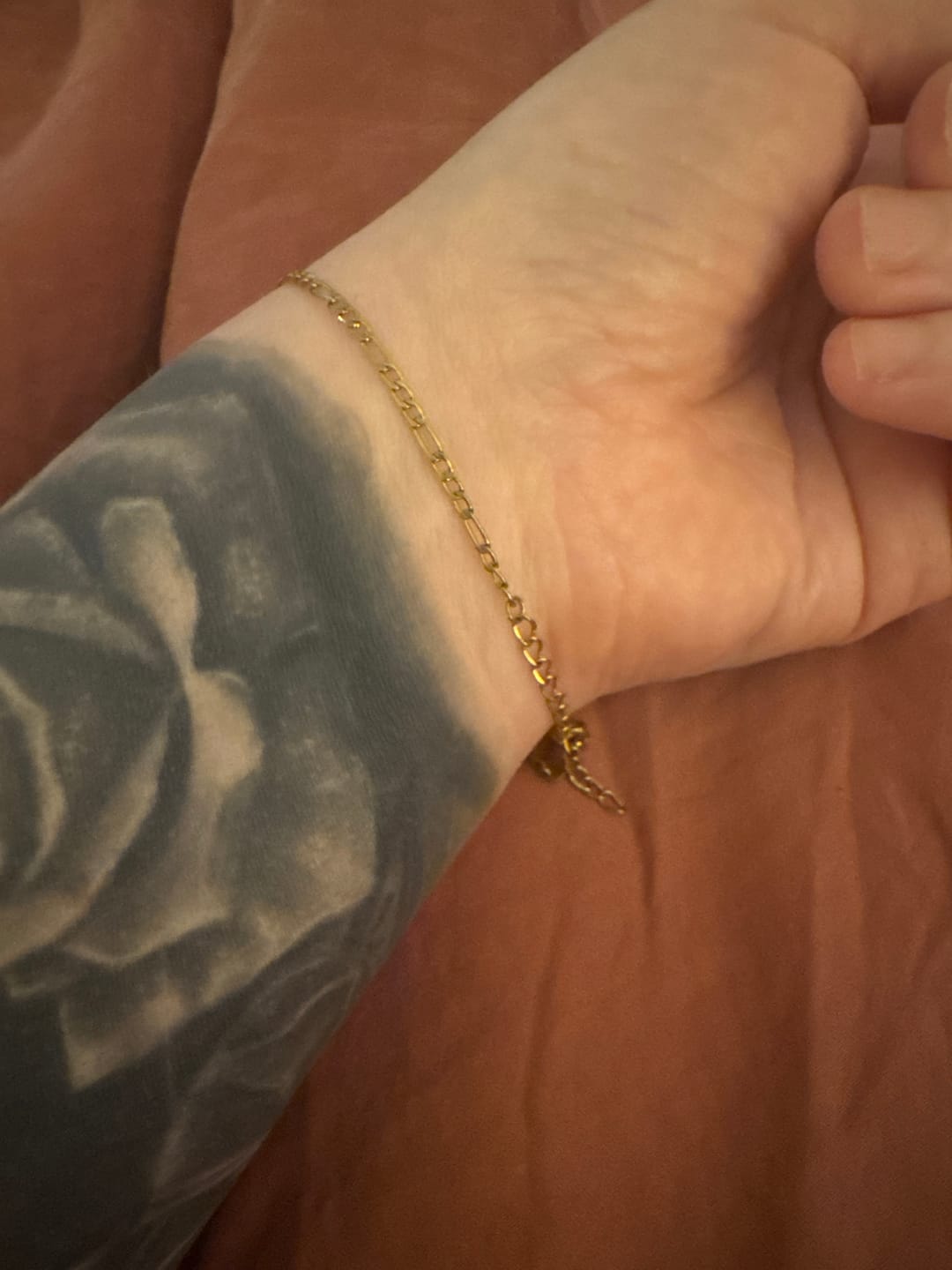Customer photo review of Classic Figaro Chain Bracelet