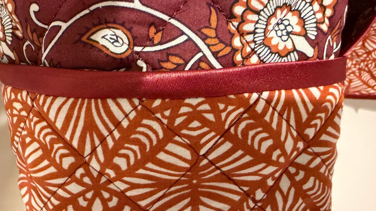 Customer photo review of Plain Satin Bias Binding Tape - 5 metres
