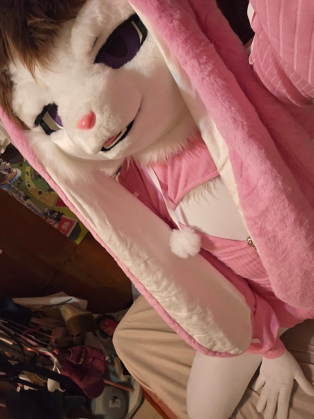 Customer photo review of Heart-Lock Floppy Bunny Jumpsuit CJ04