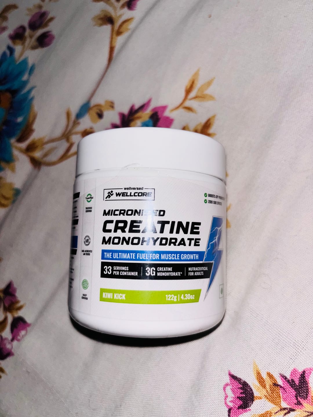 Customer photo review of Wellcore - Pure Micronised Creatine Monohydrate | Kiwi Kick (122g, 33 servings)