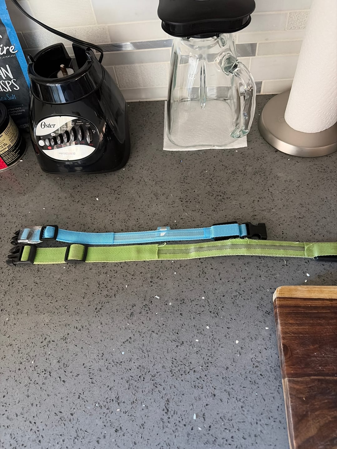 Customer photo review of SafeShine™ Collar | Rechargeable glowing LED dog collar for safety night walks