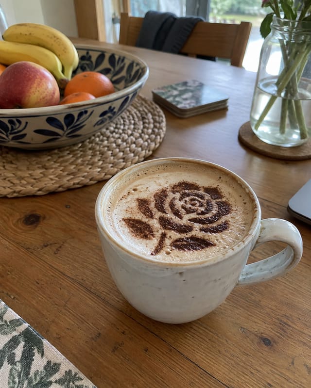 Customer photo review of LatteSnap Coffee Art Maker