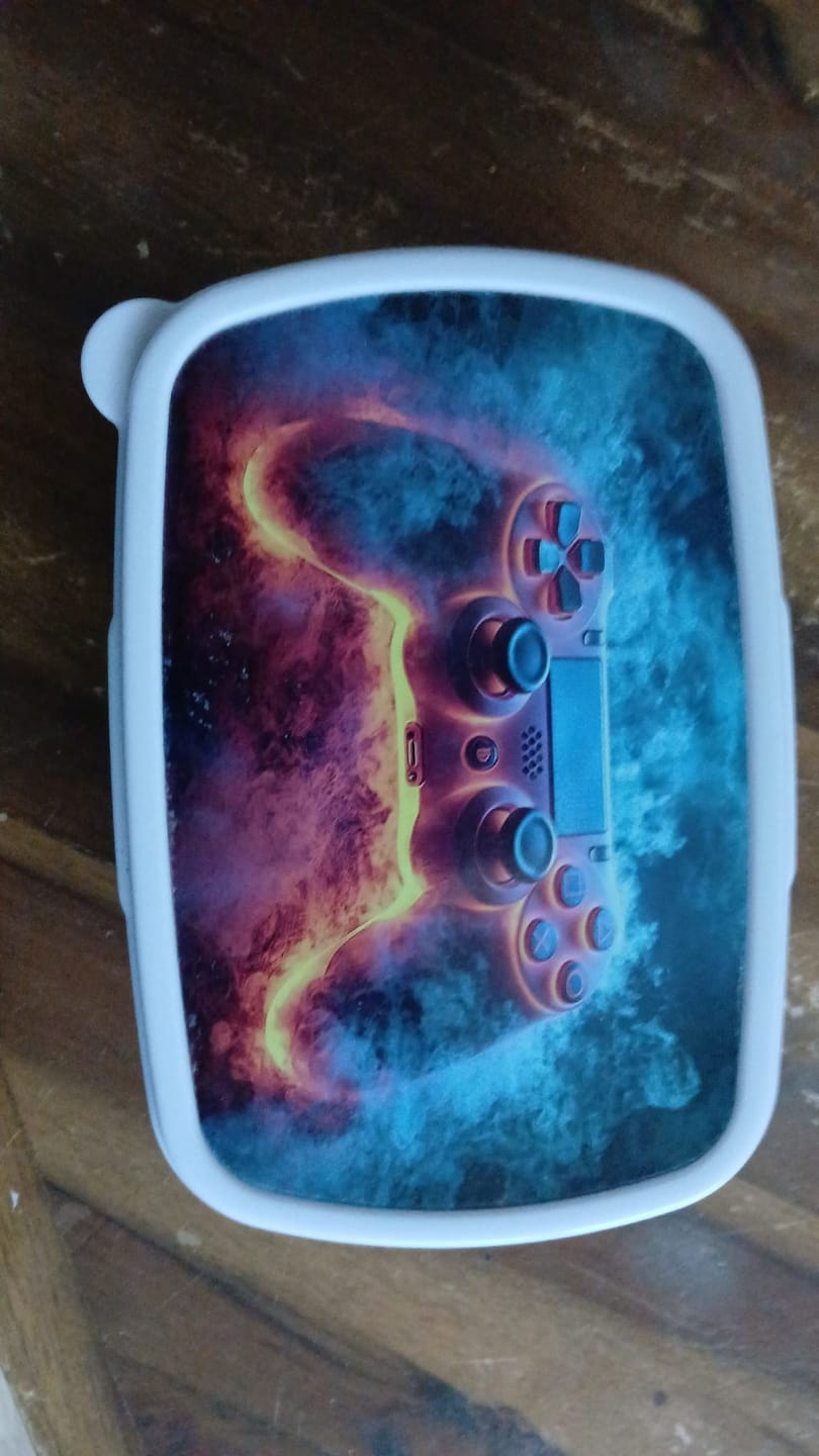 Customer photo review of Broodtrommel / Lunchbox Blauw voor sublimatie