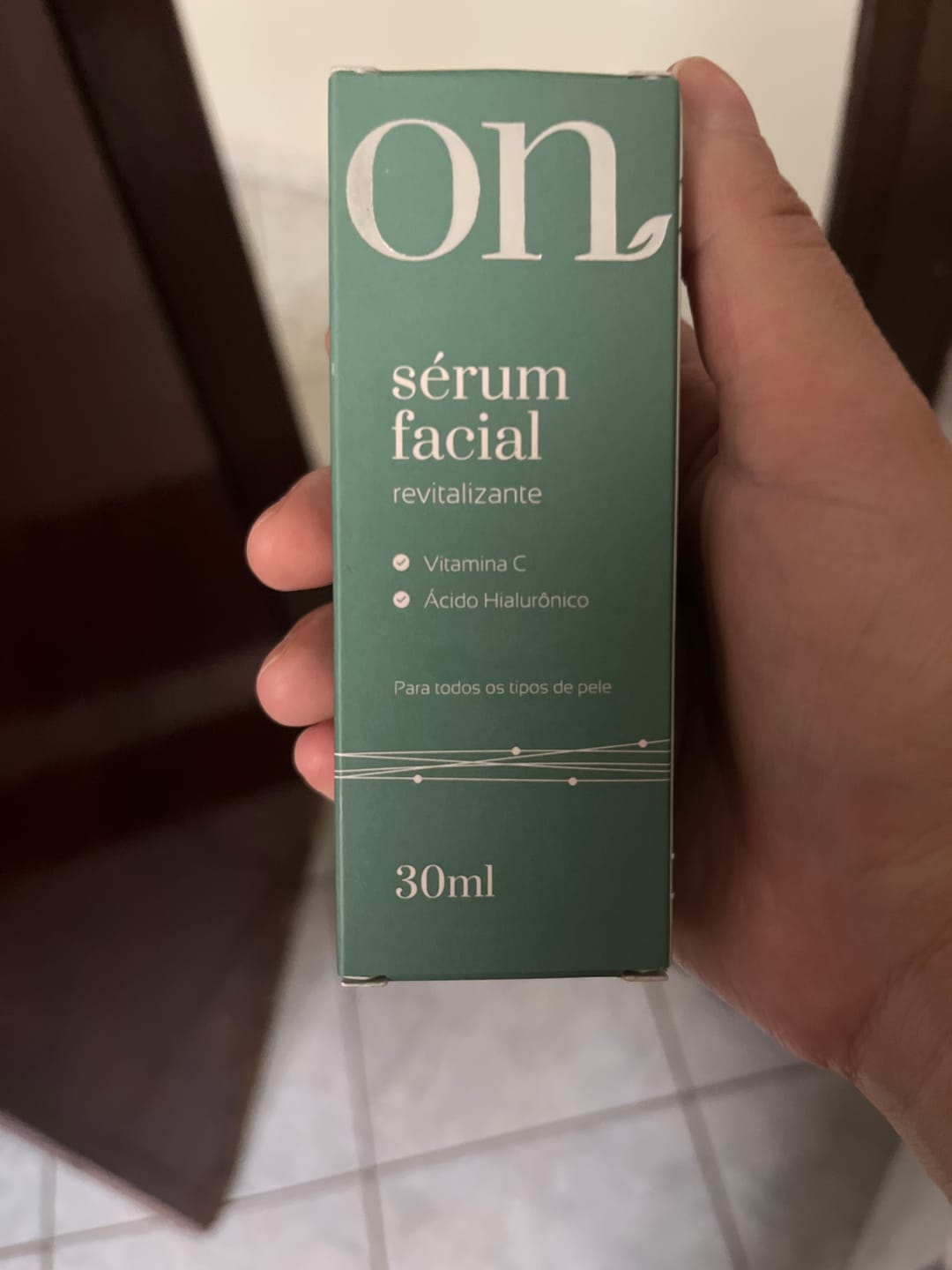 Customer photo review of Sérum Facial Vitamina C e Ácido Hialurônico ON 30 ml