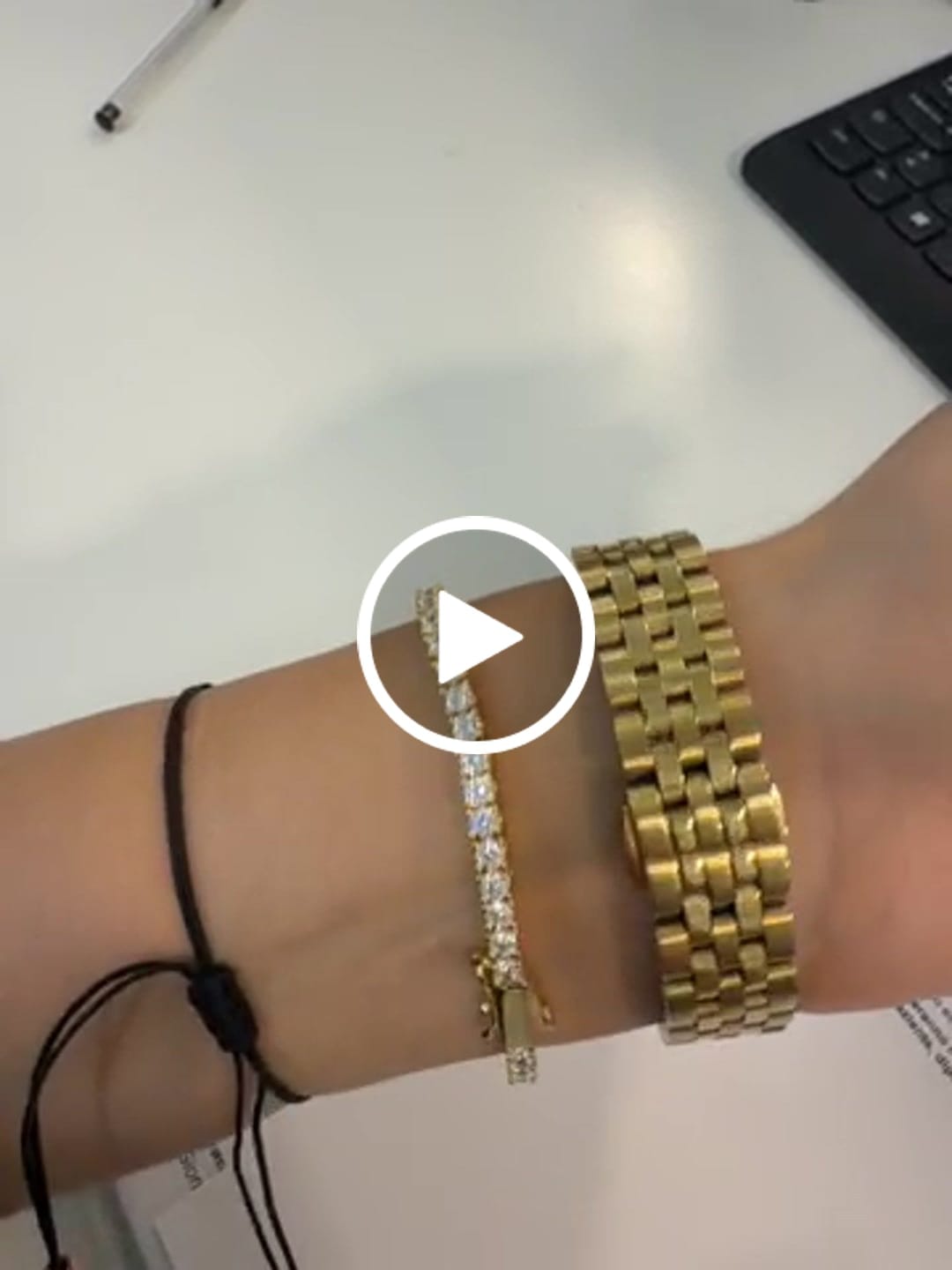 Customer video review of Bracciale Tennis in Zirconi Bianchi