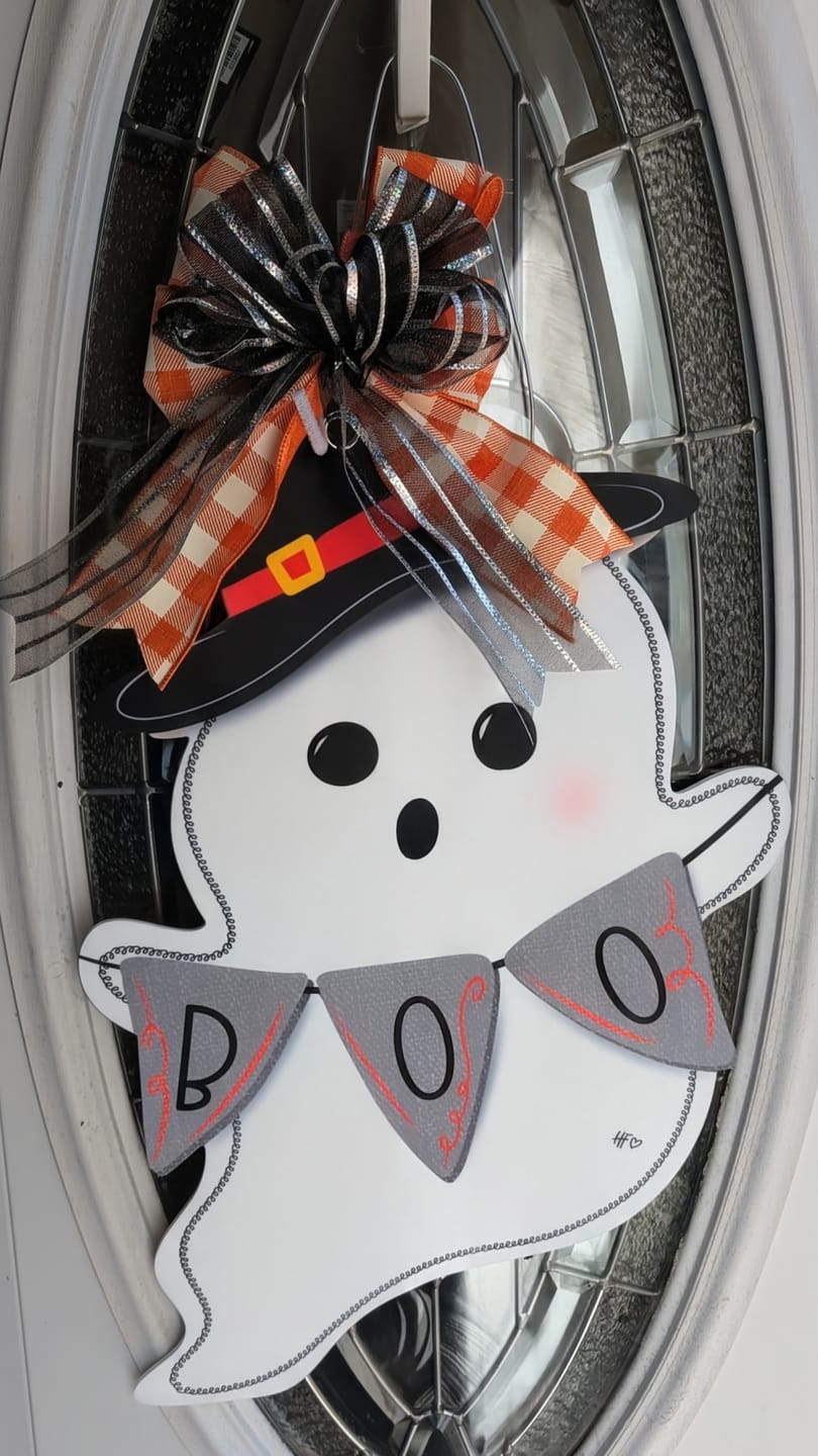 Customer photo review of Boo Banner Door Hanger