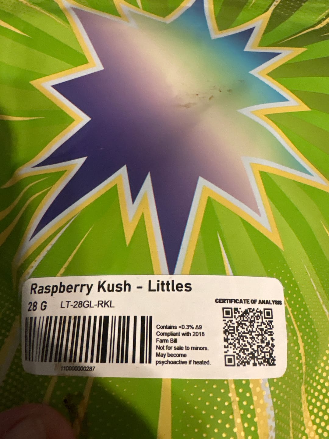 Customer photo review of LITTLES BRAND - Raspberry Kush - Littles - 28 Grams - Hybrid