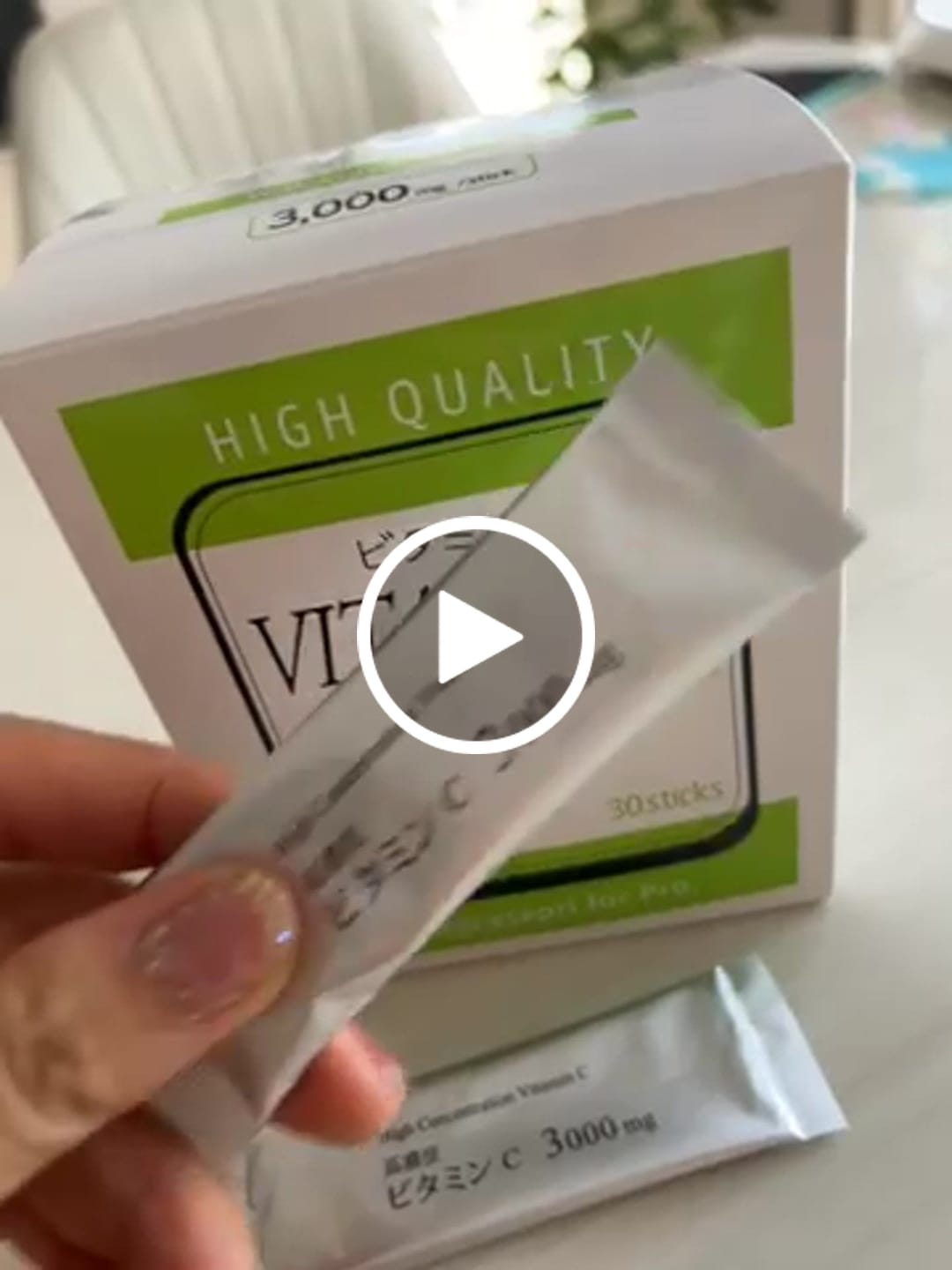 Customer video review of 高濃度ビタミンC 3,000mg -Wakasapri for Pro.