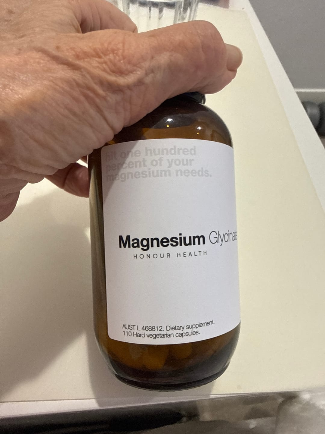 Customer photo review of Magnesium Glycinate (Pure & Unbuffered) - 110 Capsules
