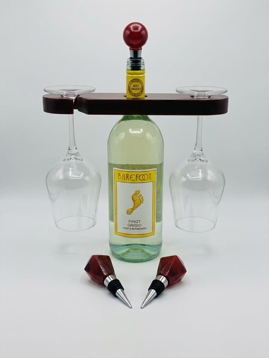Customer photo review of 12x3.5" Wine Caddy 2 Acrylic Router Template