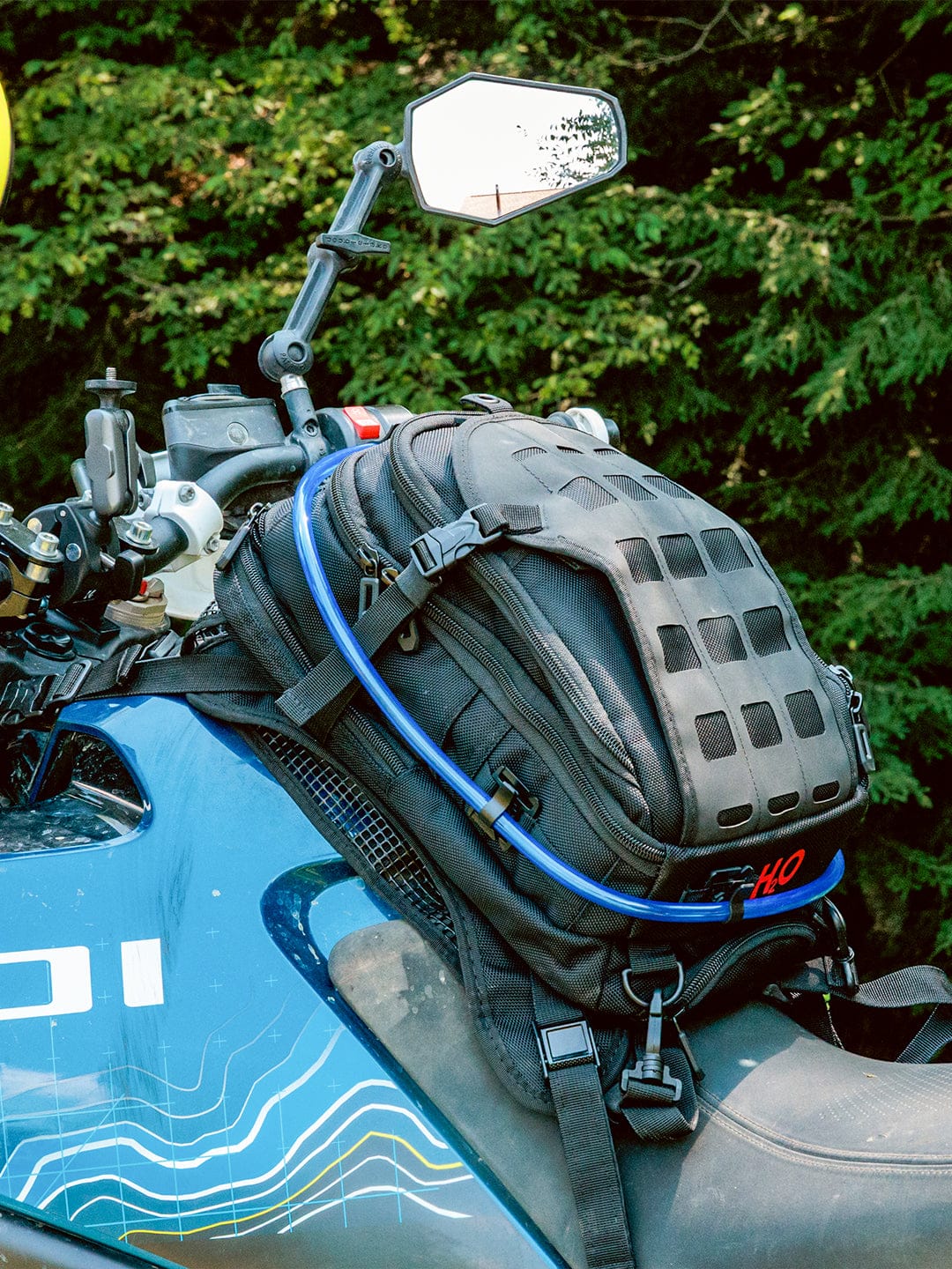 Customer photo review of 7L - Apex ADV Touring Tank Bag With Hydration Pack