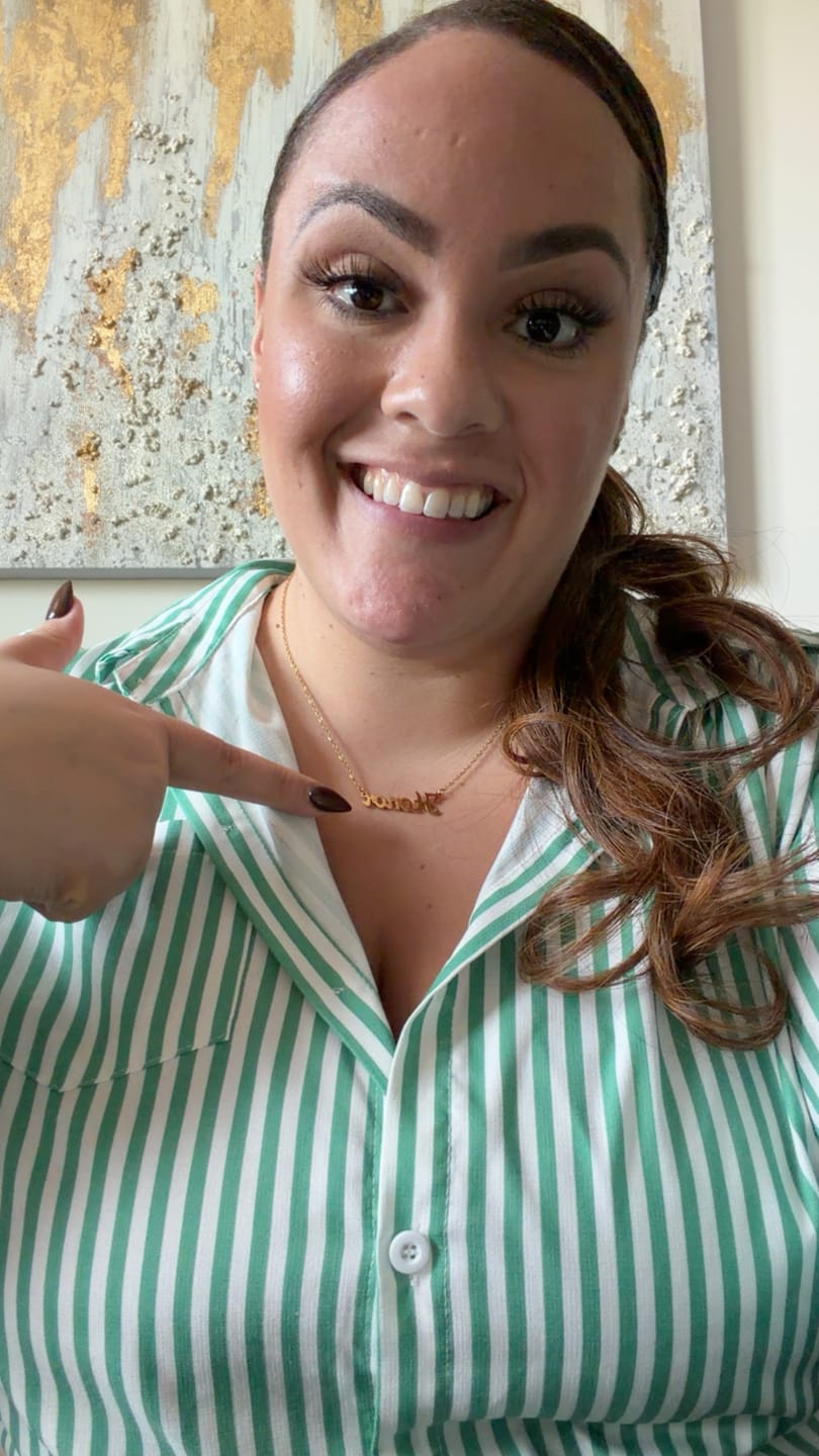 Customer photo review of Custom Name Necklace