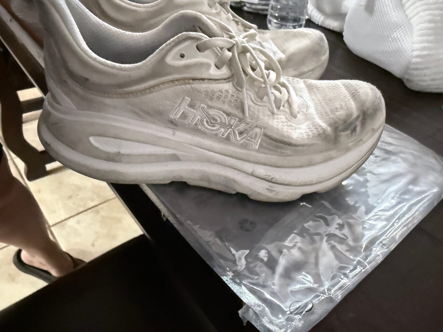 Customer photo review of FUNNELISH (White) Shoe Laundry Bag
