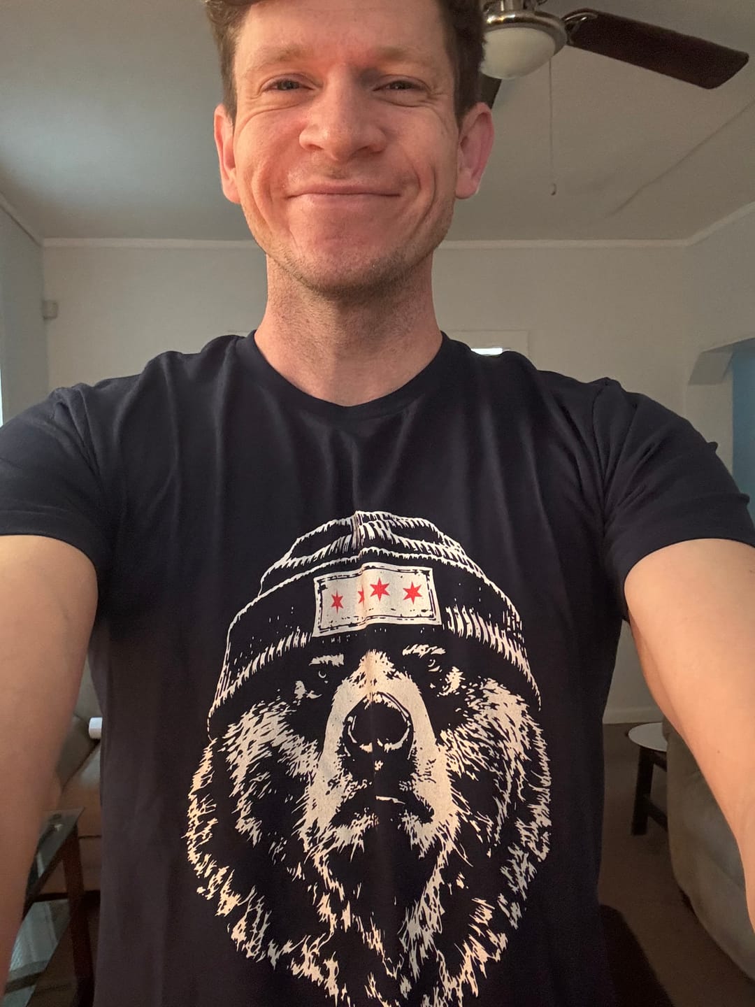 Customer photo review of Chi Town Beanie T-Shirt