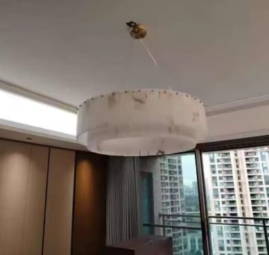 Customer photo review of Sculptural Alabaster Chandelier | Aurevia