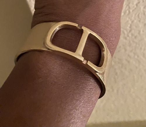 Customer photo review of CD CUFF BRACELET GOLD