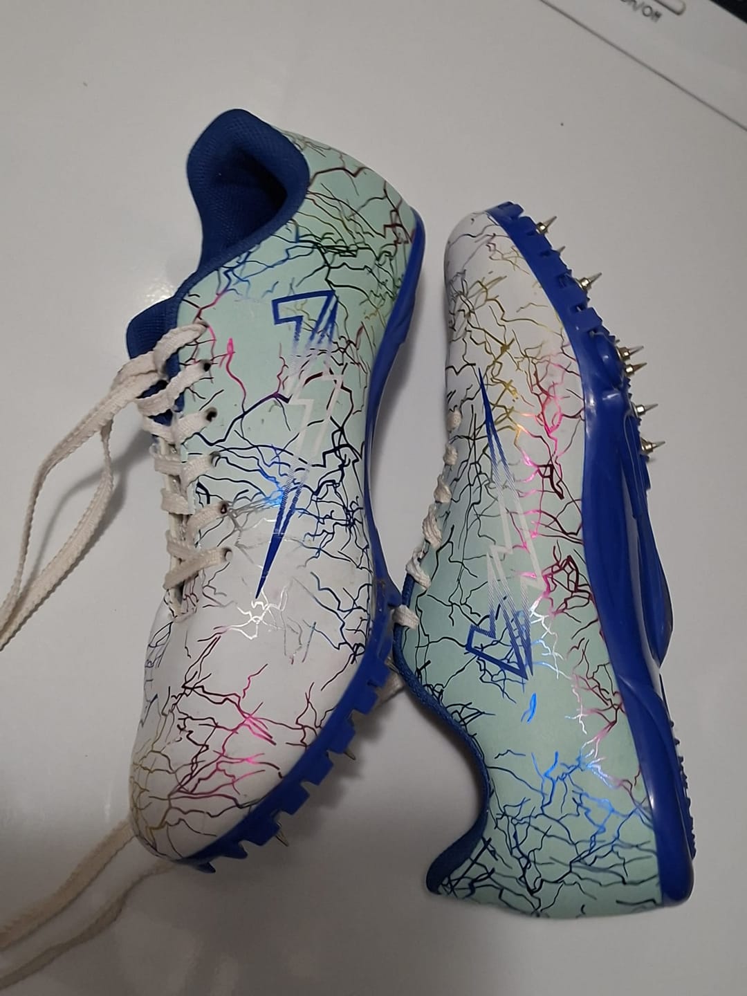Customer photo review of Stormstrike Kids Sprint Track Spikes