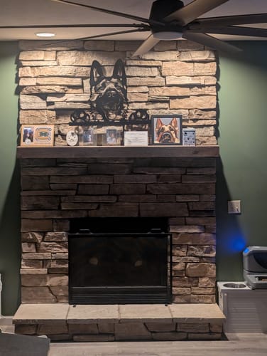 Customer photo review of German Shepherd Metal Wall Art – Dog Lover Pet Home Decor
