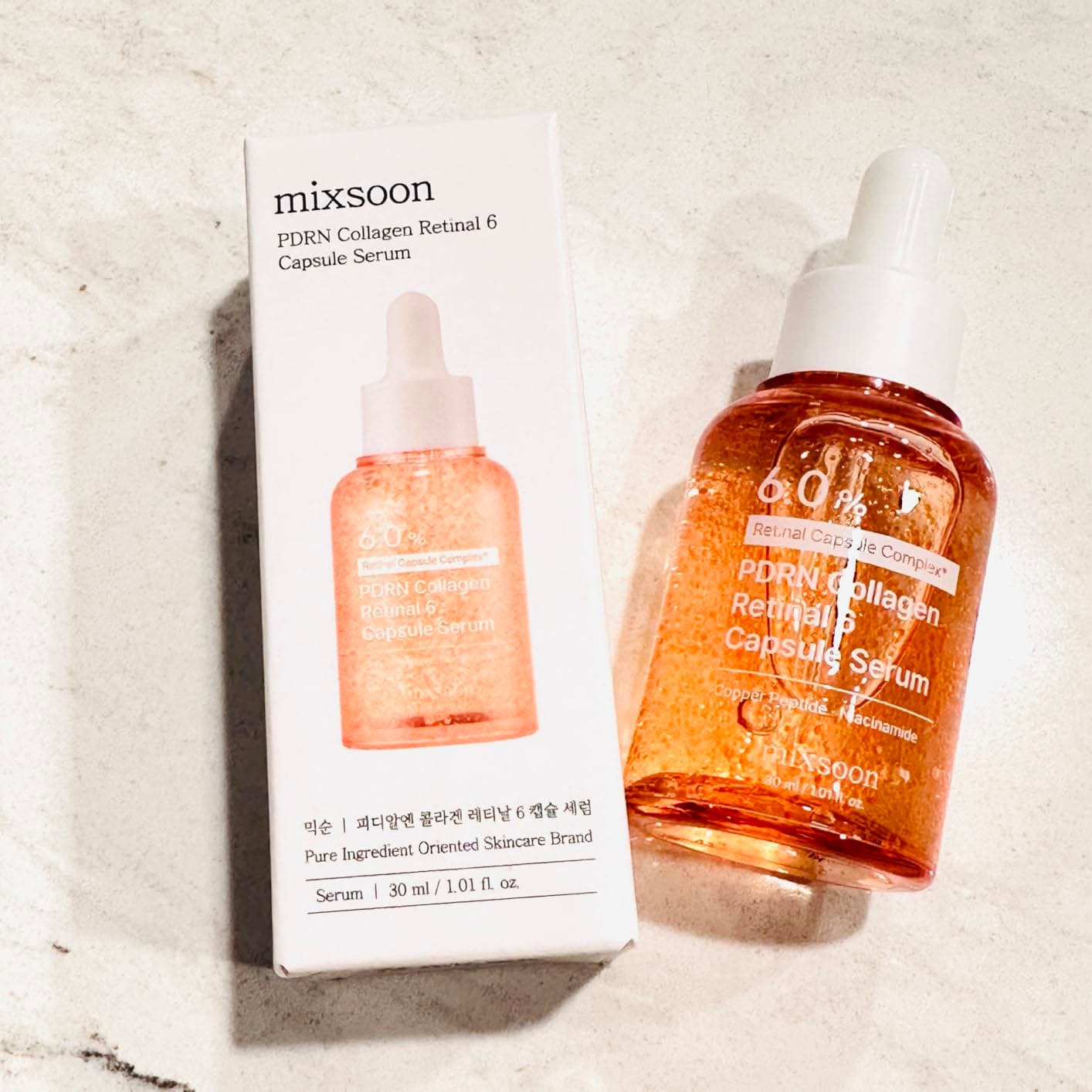Customer photo review of PDRN Collagen Retinal 6 Capsule Serum