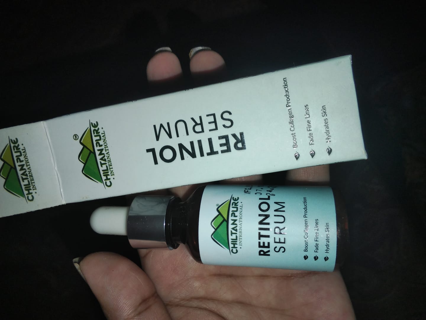 Customer photo review of Retinol Serum - Best for Cystic Acne & Blemishes