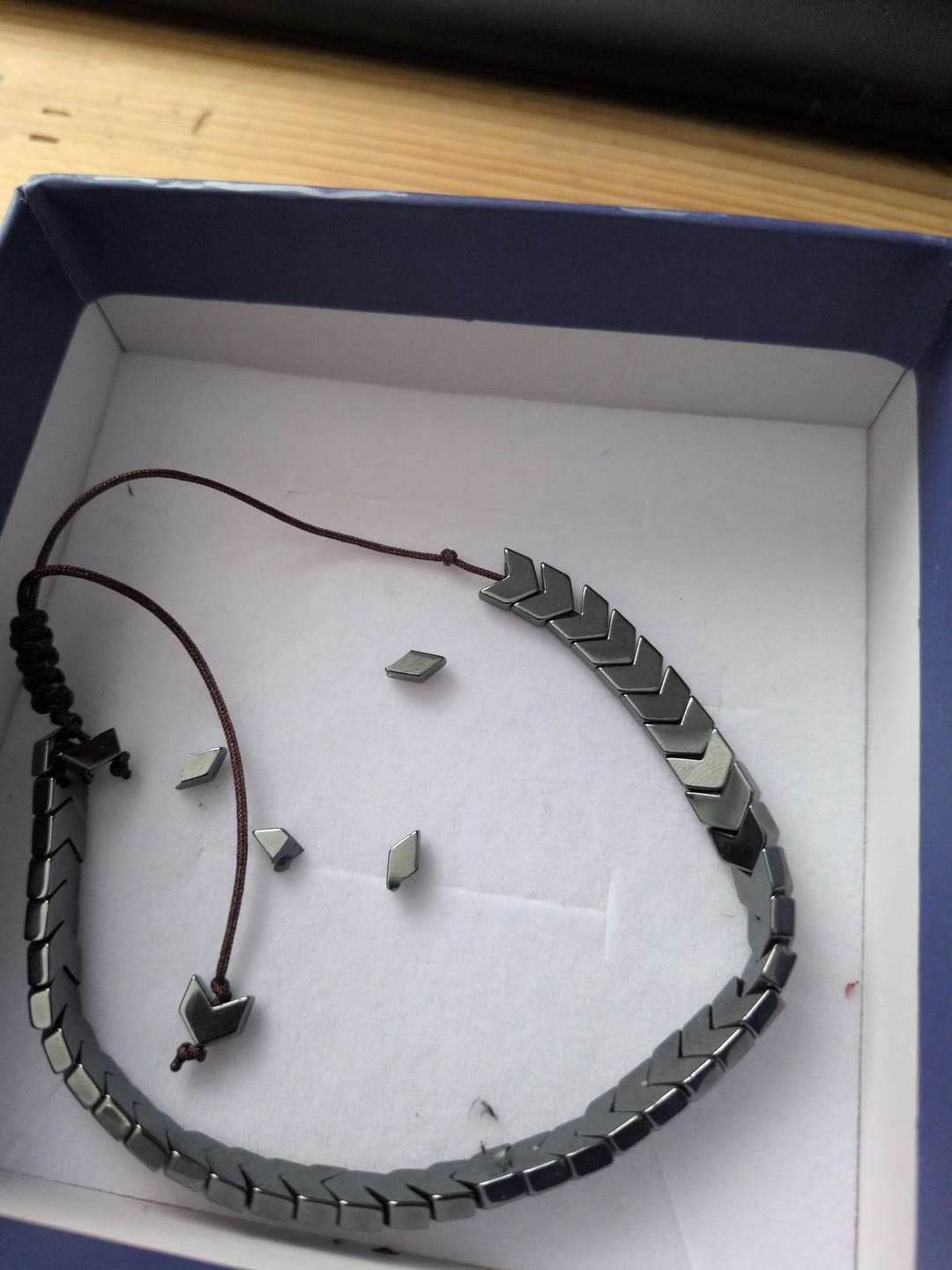 Customer photo review of Olivenorma Adjustable Matte Hematite Arrows Bracelet