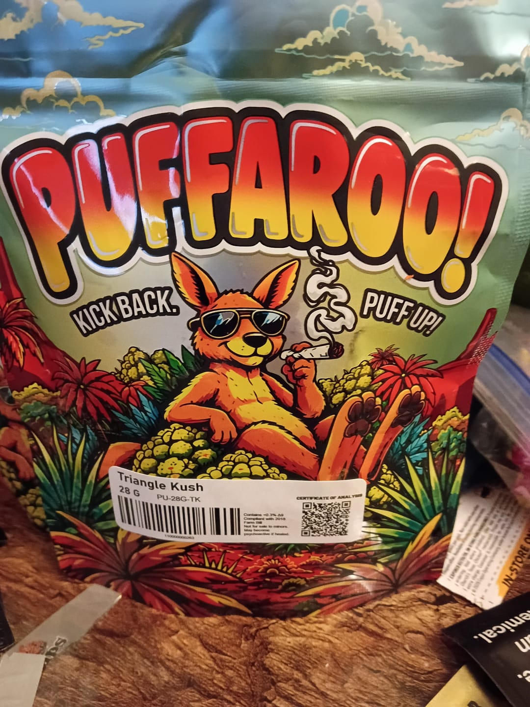 Customer photo review of Puffaroo - White Runtz - 28 Grams - Indica