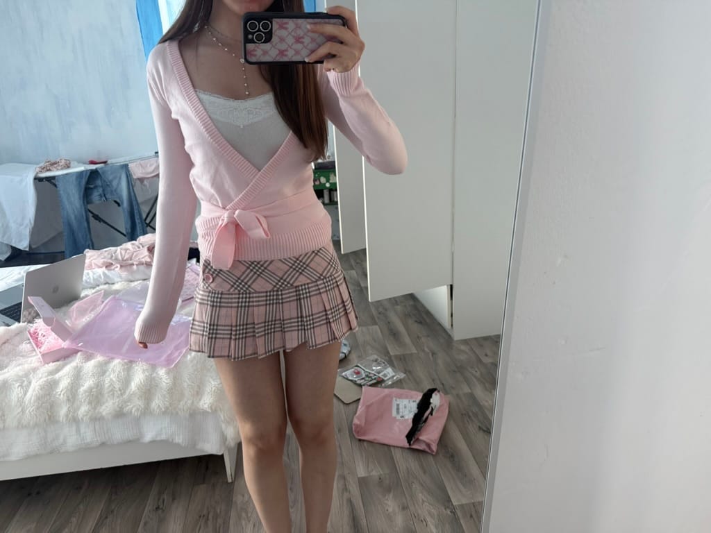 Customer photo review of Ballet Knit Wrap Cardigan