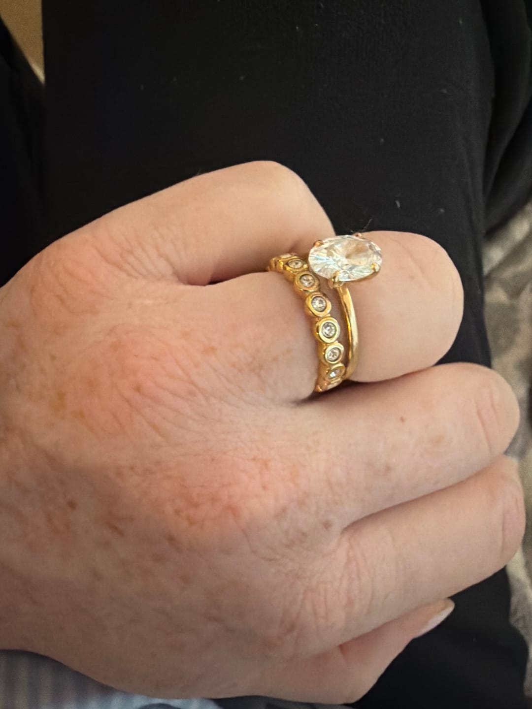 Customer photo review of Bezel Tennis Ring