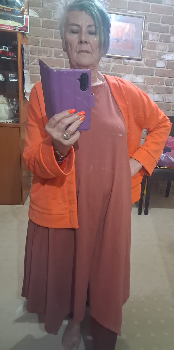 Customer photo review of Scotch & Soda Glowing Coral Embossed  Open Front Jacket Size S
