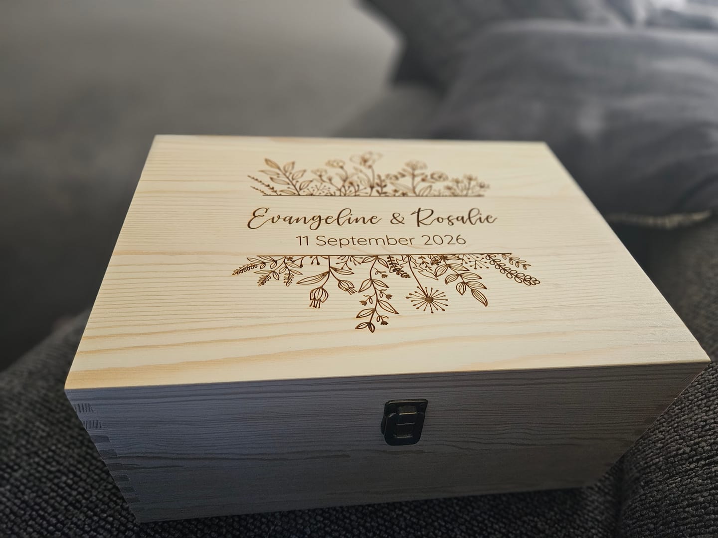 Customer photo review of Wildflower Frame Keepsake Box