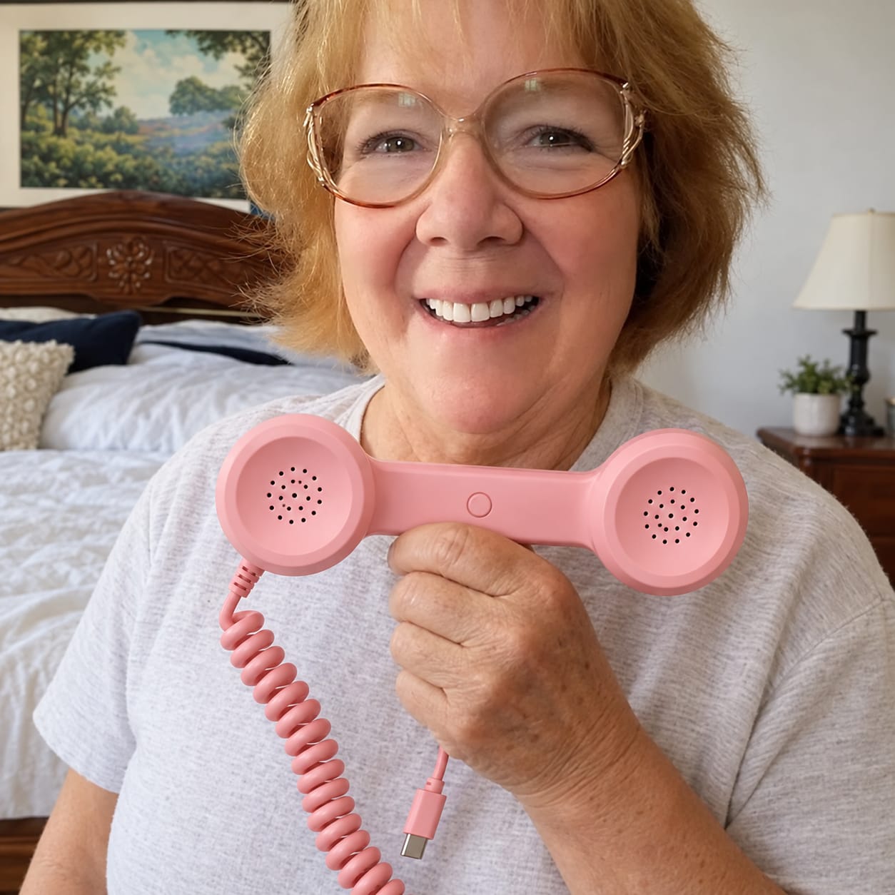 Customer photo review of The ’80s Phone That Plugs Into Your Smartphone