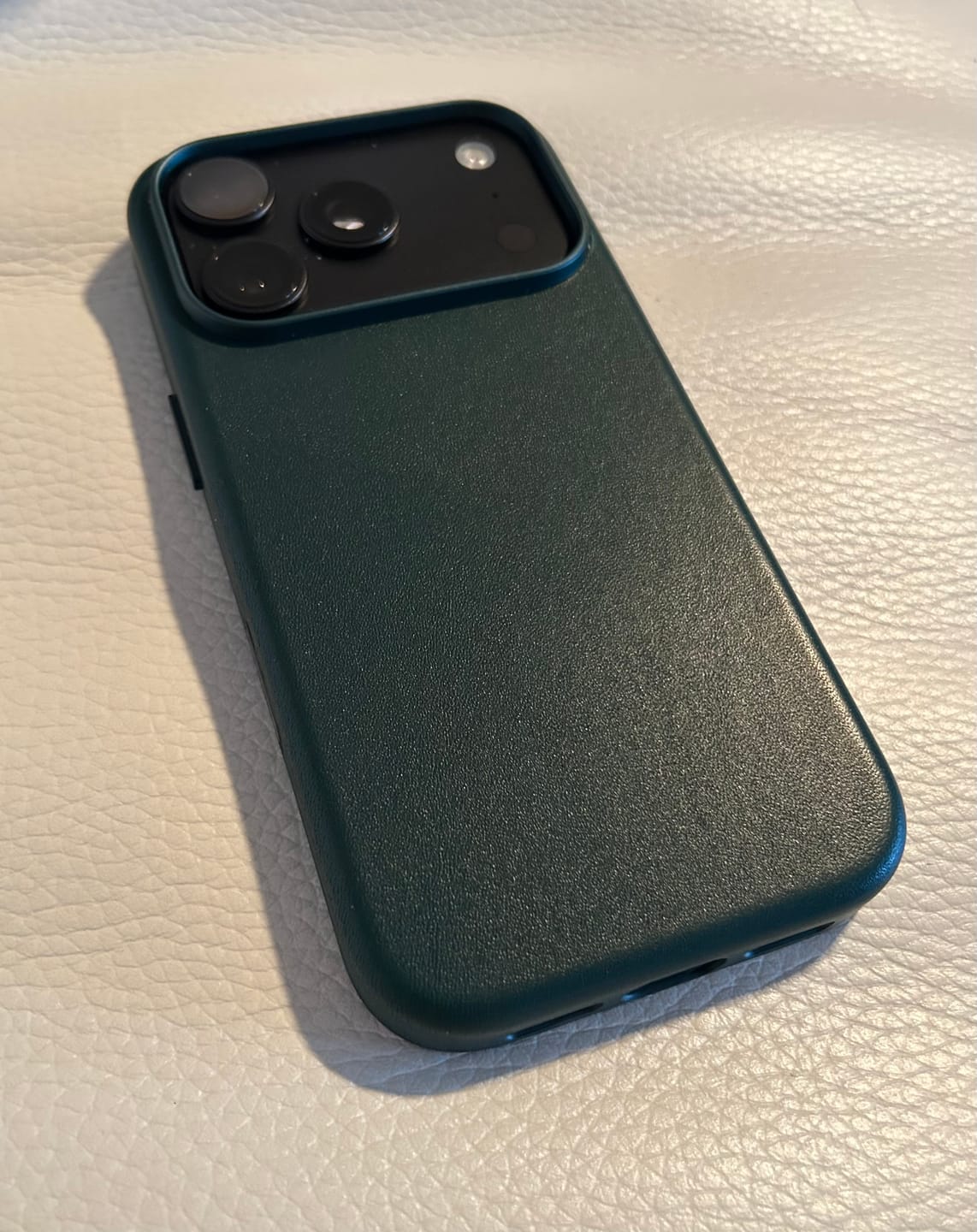 Customer photo review of iPhone 18 Pro Leather Case - MagSafe - Racing Green
