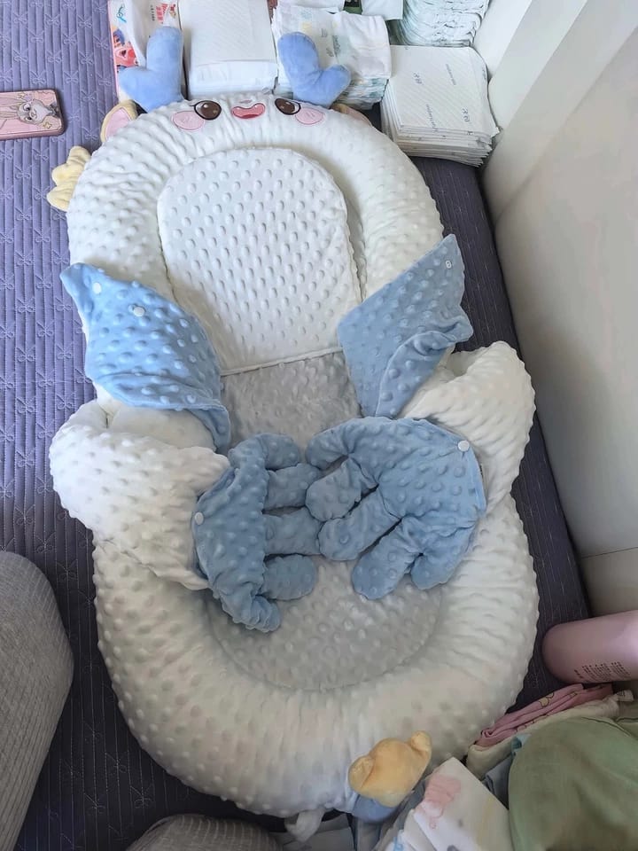 Customer photo review of Patting Animal Baby Nest Pillow