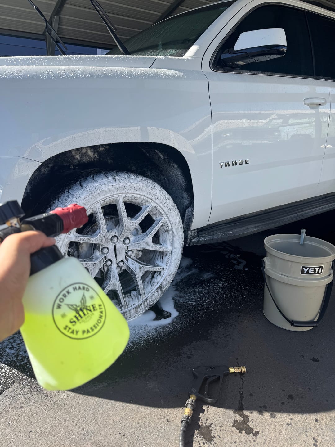 Customer photo review of The Foam Thrower w/ Free Soap - Foam Cannon