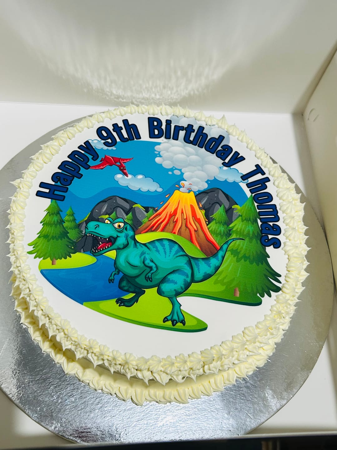 Customer photo review of Dinosaur - Custom Edible Image toppers