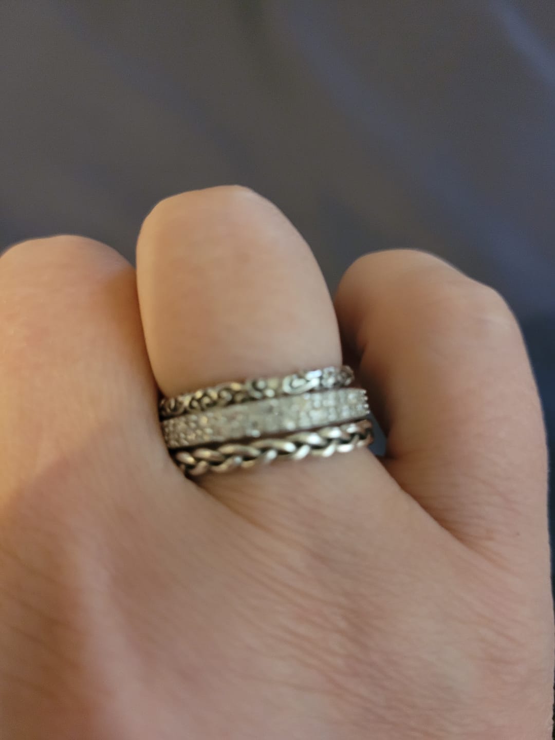 Customer photo review of טבעת שילובים כסף I