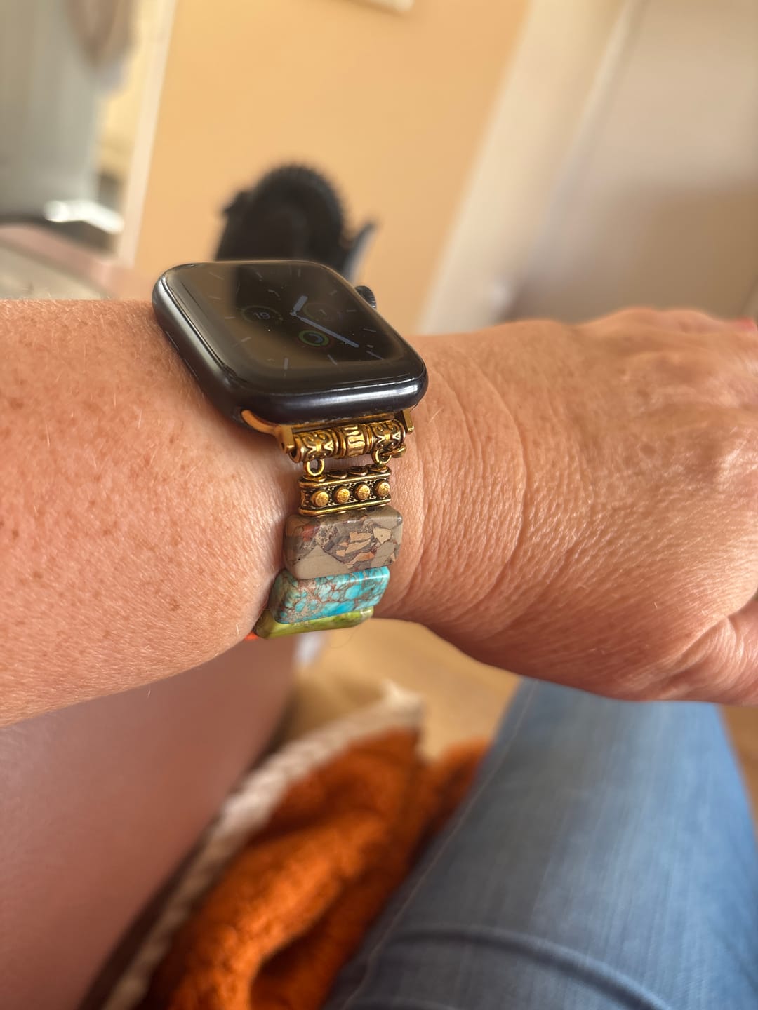 Customer photo review of Chic Chakra Stretch Apple Watch Strap