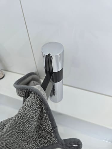 Customer photo review of KoalaHook – The No-Drill Hook That Holds Your Towels