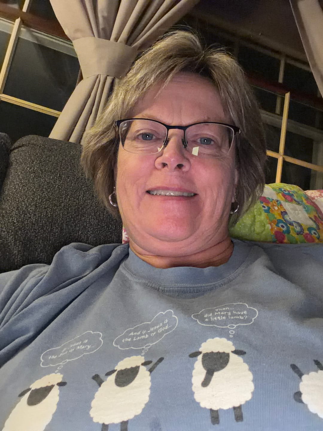Customer photo review of Sheep Thoughts T-Shirt