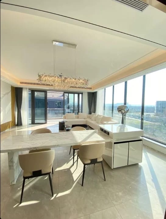 Customer photo review of Raka Luxury Chrome Crystal Chandelier