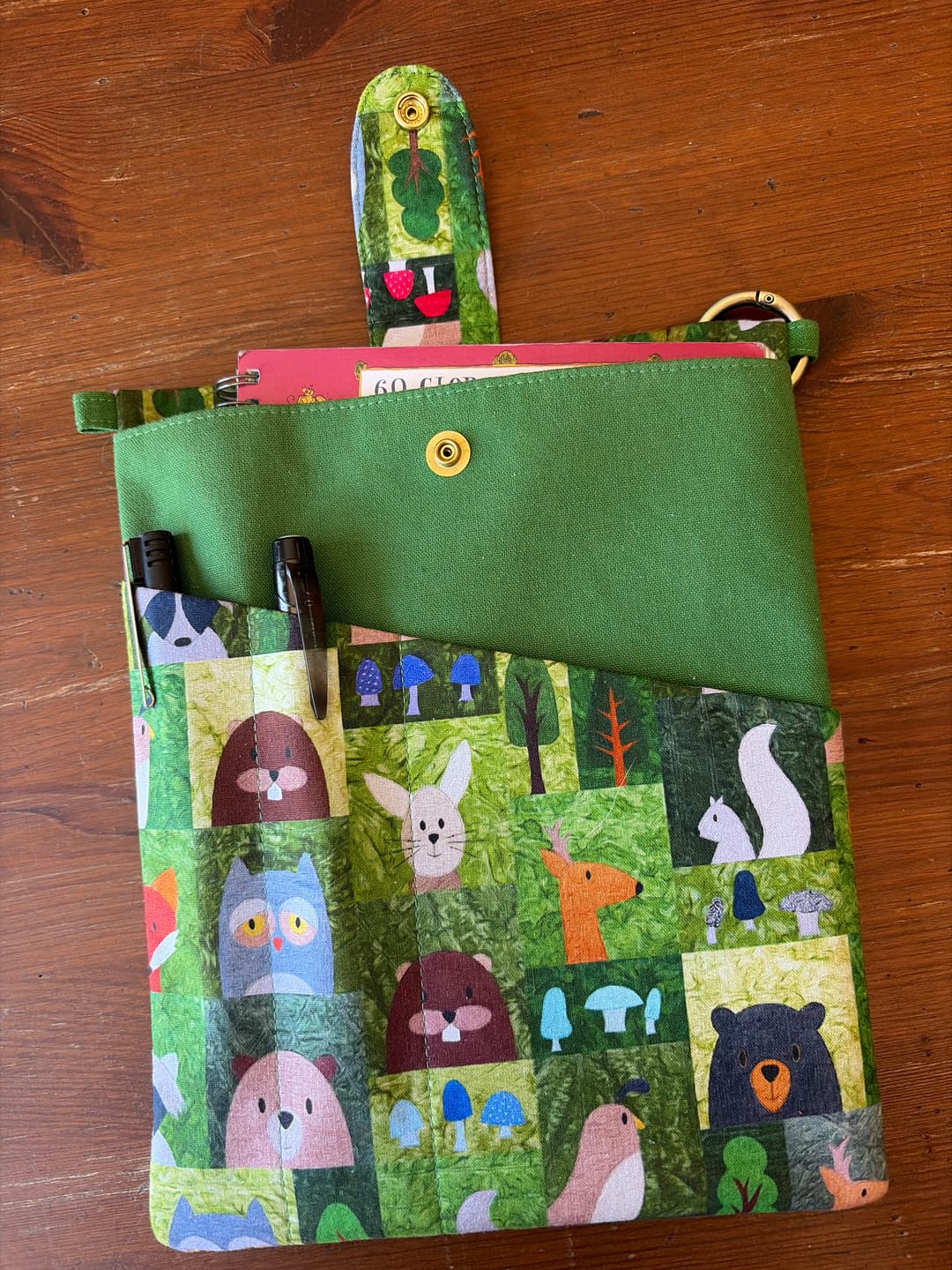 Customer photo review of Animal Print Book & Journal Sleeve with Pocket