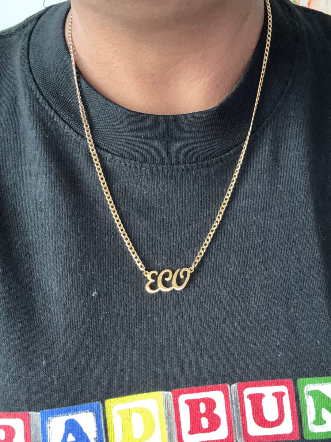 Customer photo review of Custom Name Necklace w/ Cuban Chain