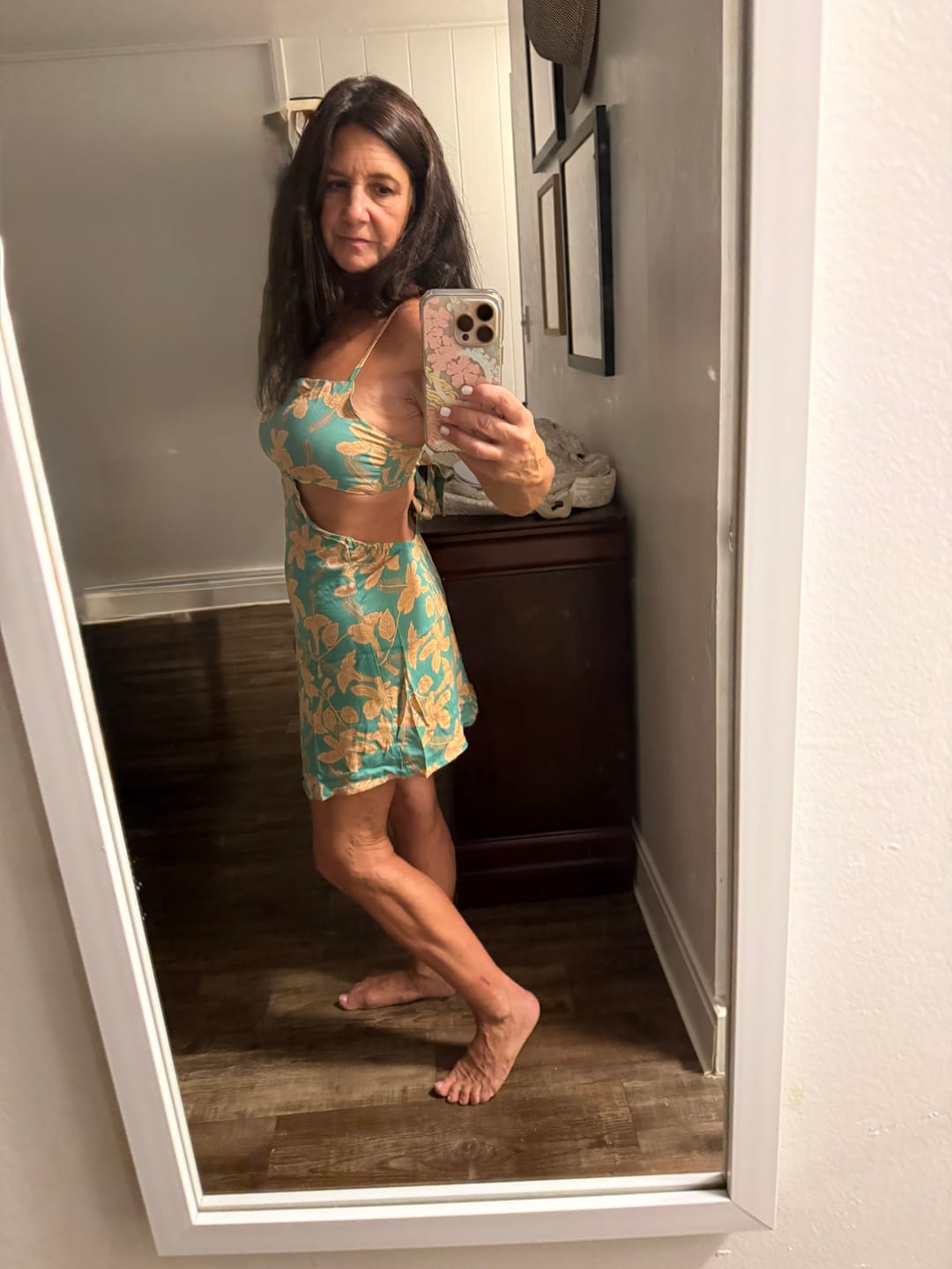 Customer photo review of Ibiza Mini Dress - Tropics