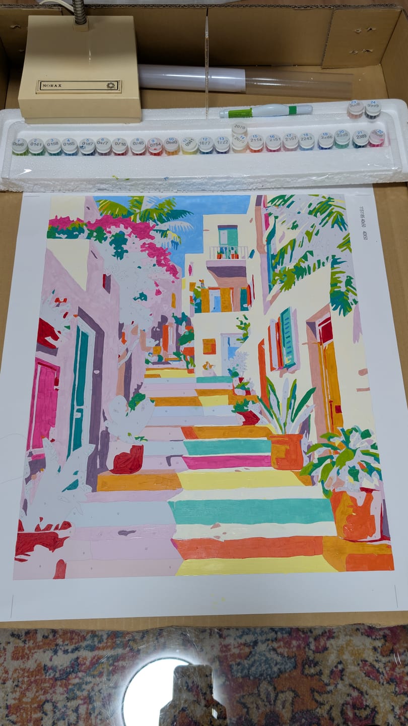 Customer photo review of Rainbow Stairs | Paint by Number