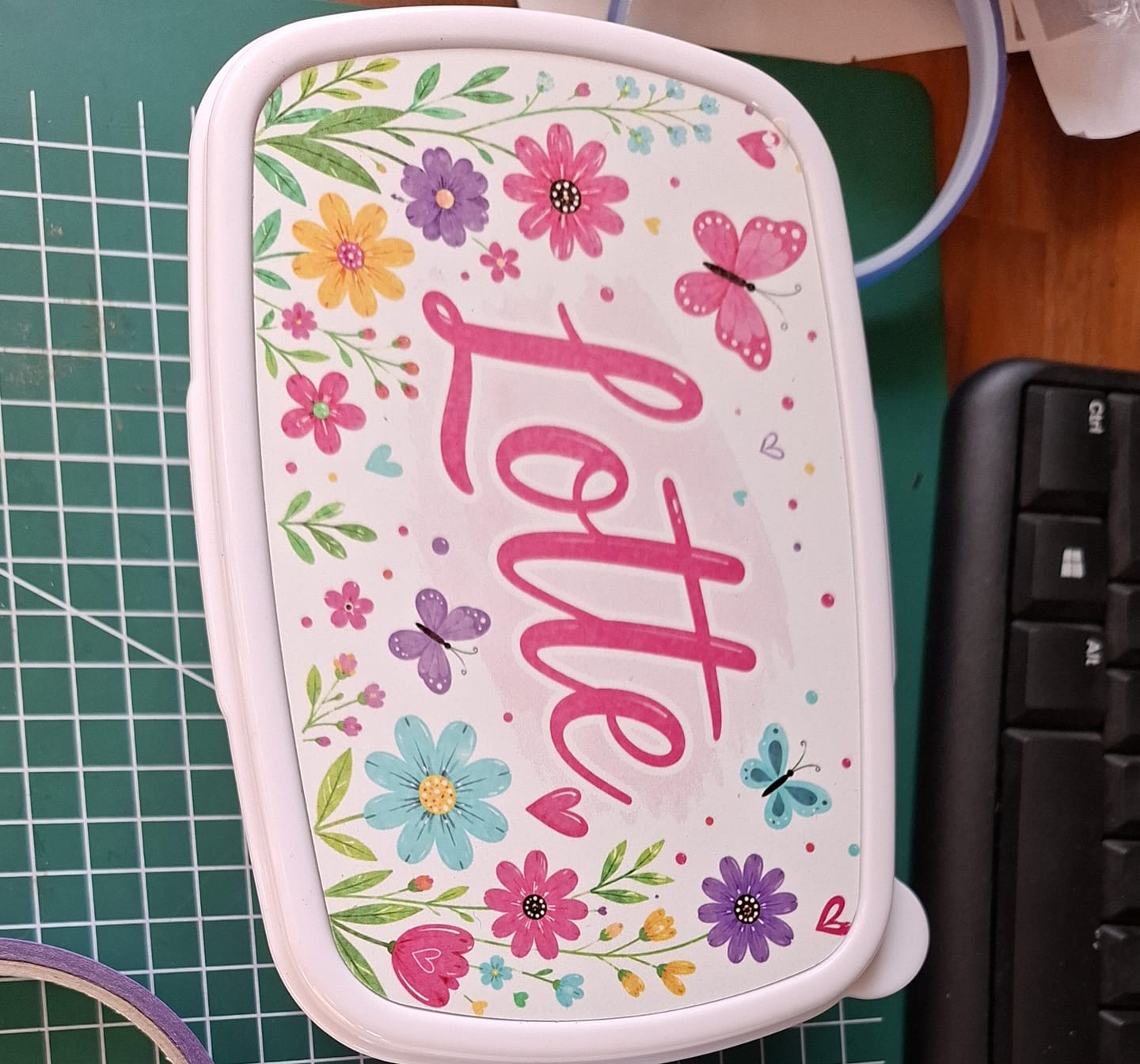 Customer photo review of Broodtrommel / Lunchbox Roze voor sublimatie