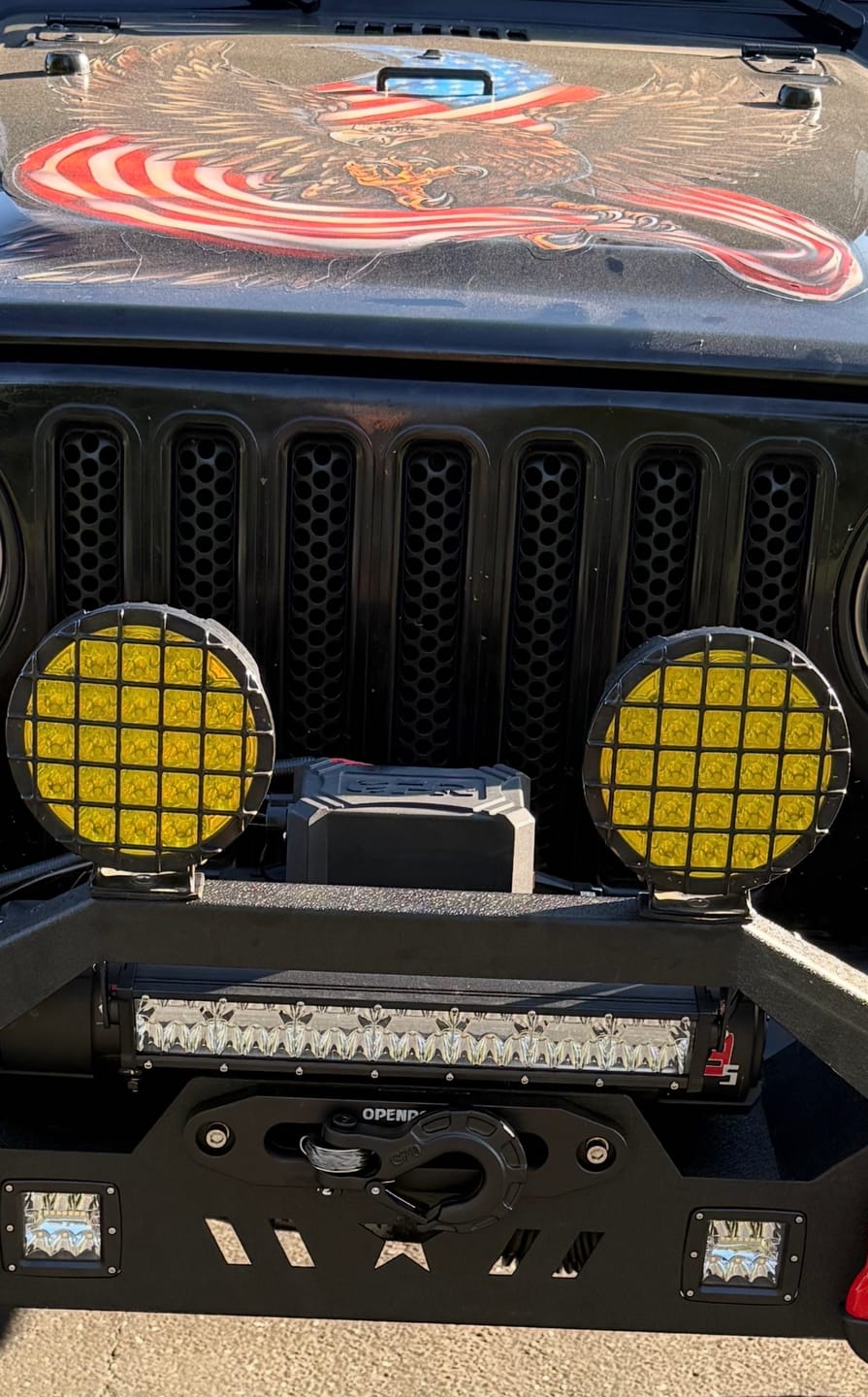 Customer photo review of OPENROAD 13,500lbs electric winch with Synthetic Rope - Panther Series 3S