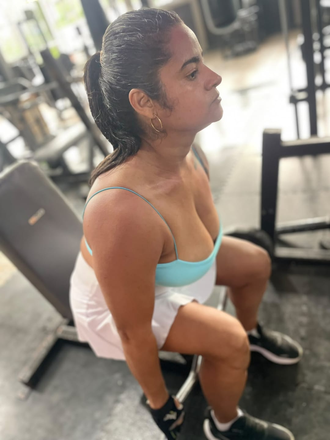 Customer photo review of AURA Strappy Bra - Ice
