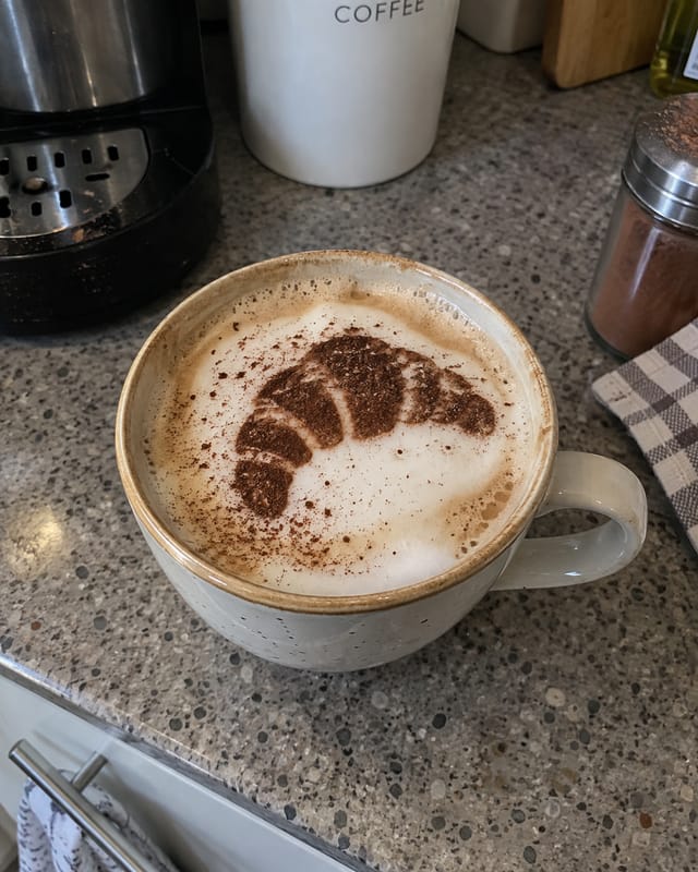 Customer photo review of LatteSnap Coffee Art Maker